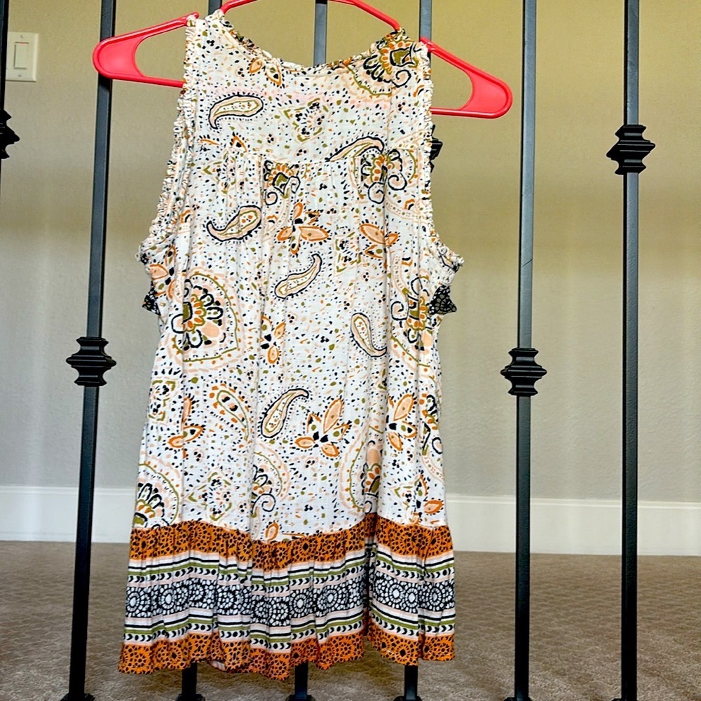 SMALL FLOWY MULTI-COLORED TANK BY PATRONS OF PEACE GREAT CONDITION BUNDLE2SAVE - Picture 5 of 10